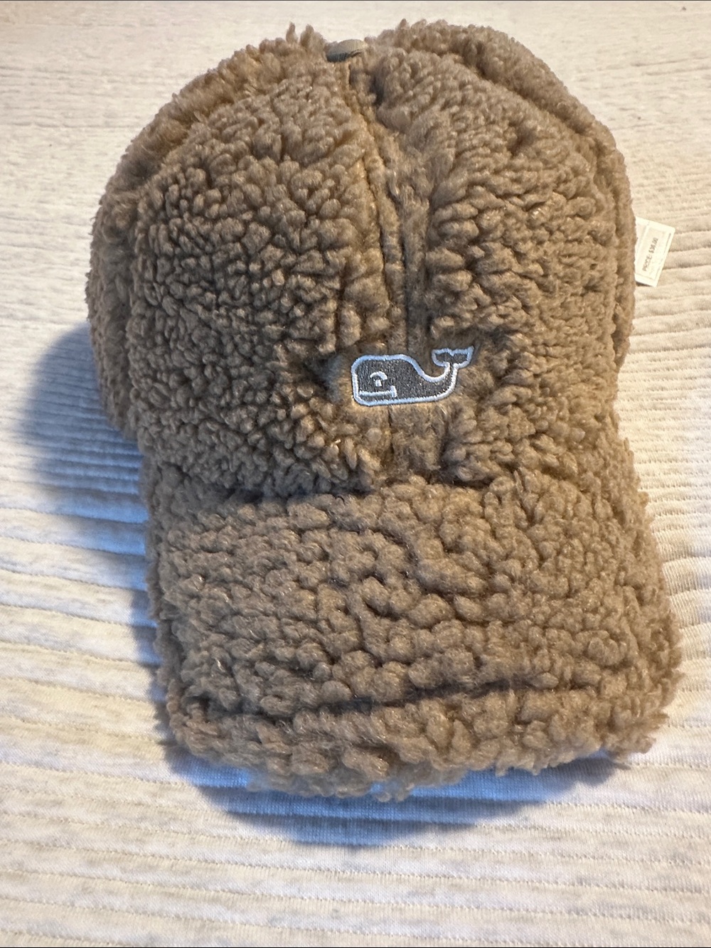 Vineyard Vines Plush Sherpa Cap in Brown
